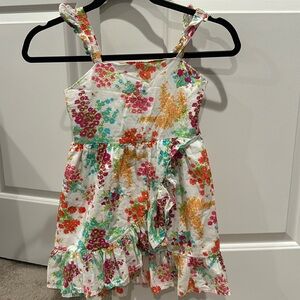 Janie and Jack Floral Ruffle Sleeveless Dress - Size 6